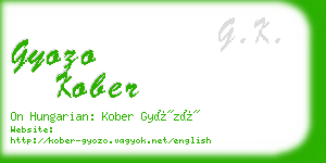 gyozo kober business card